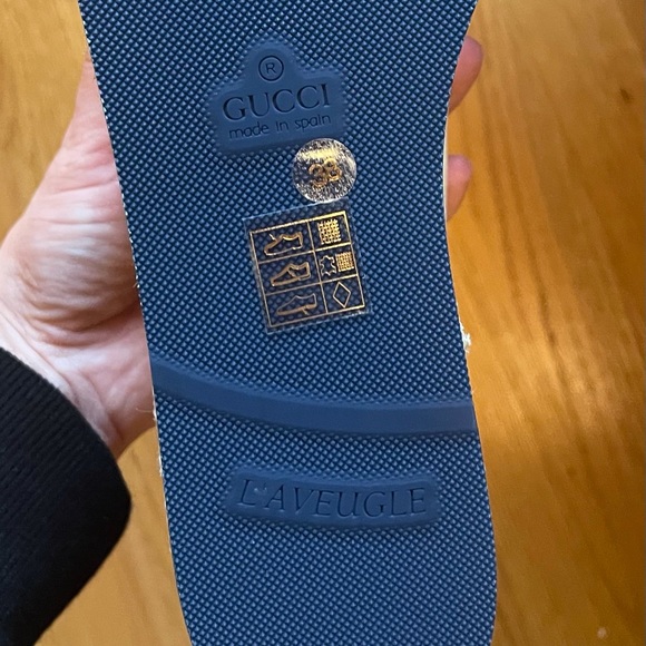 Lilibeth Gucci Printed Fabric Flatform Espadrille - Picture 12 of 13